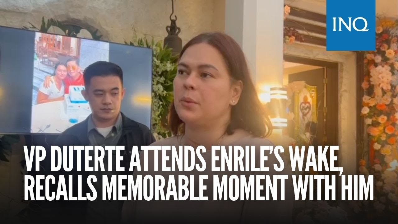 VP Duterte attends Enrile’s wake, recalls memorable moment with him