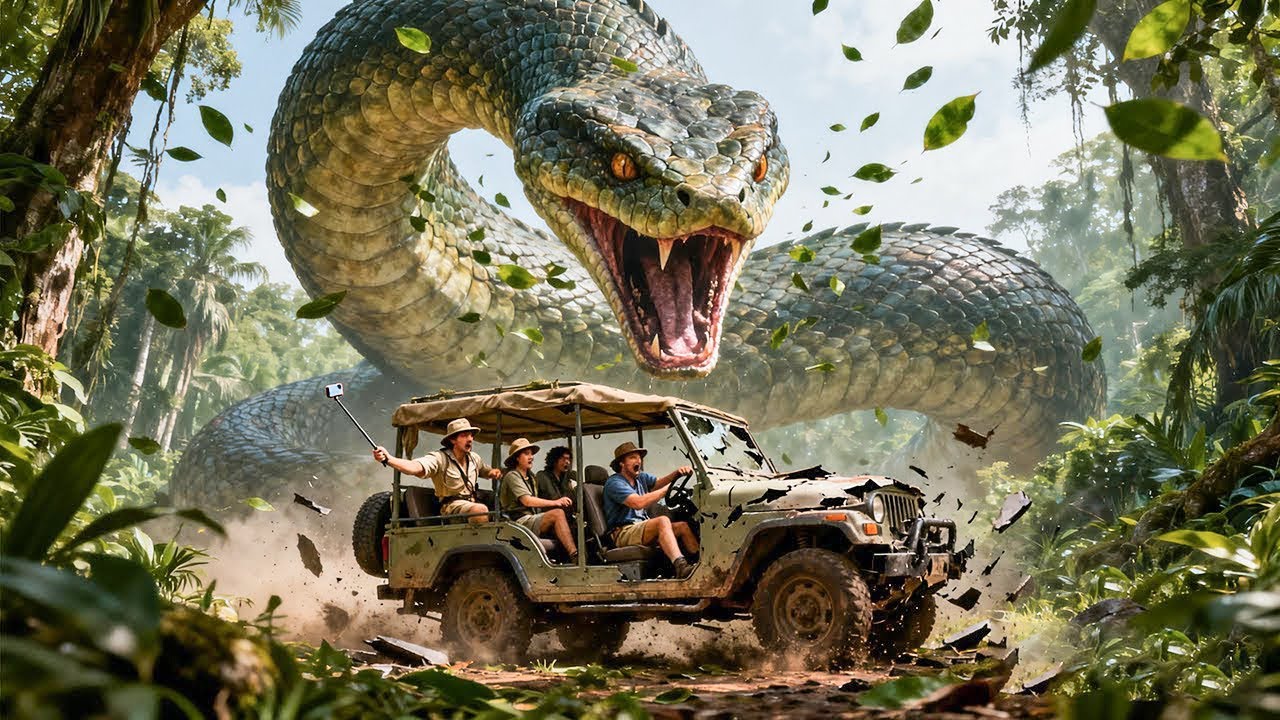 【怪獸電影】旅行團誤入原始森林，怎料被怪物盯上，人類無法逃生！#大蛇3龙蛇之战 #惊悚 #怪兽 #灾难 #电影 #movie #奇妙影视馆 #snake #snake3