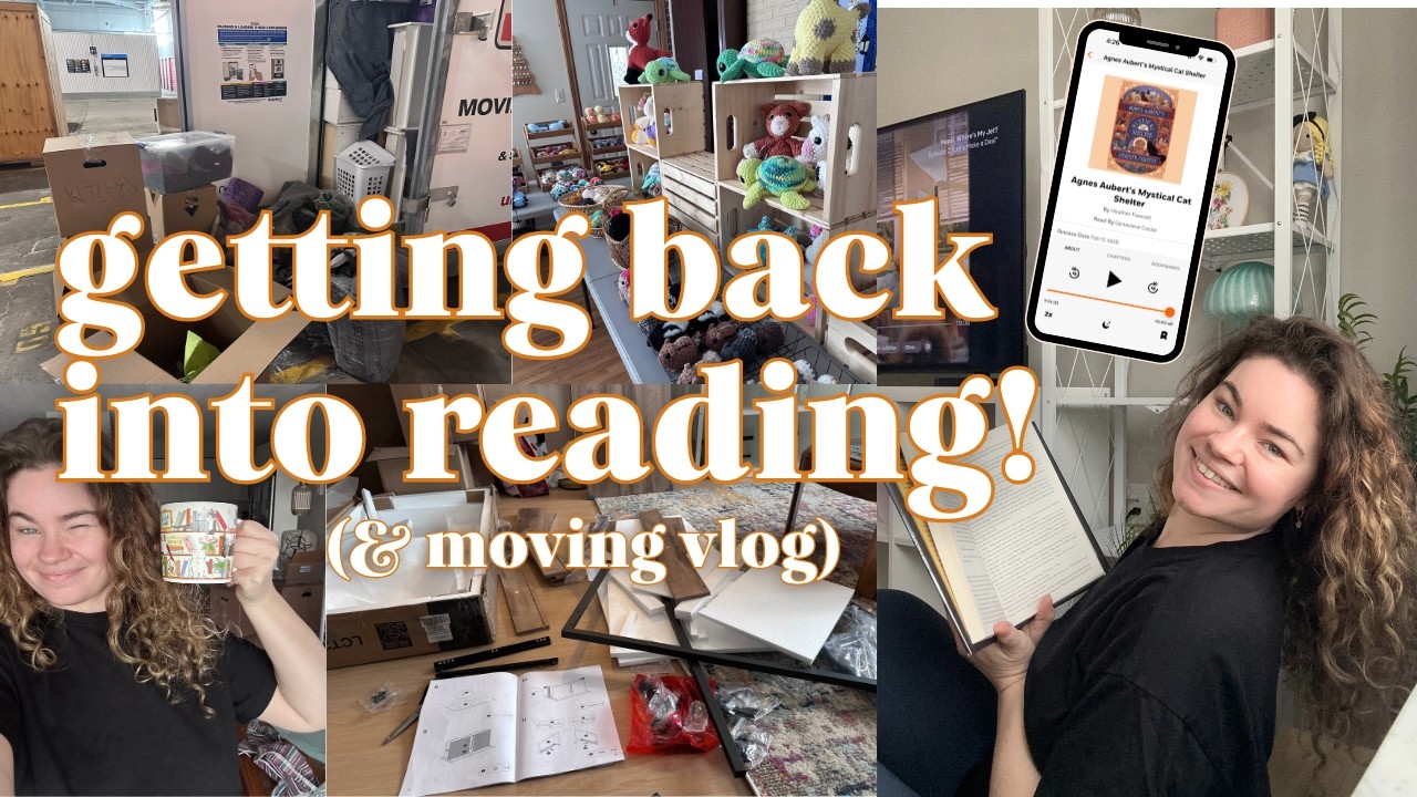 reading my FIRST book in a YEAR!! 📖 | reading & moving vlog