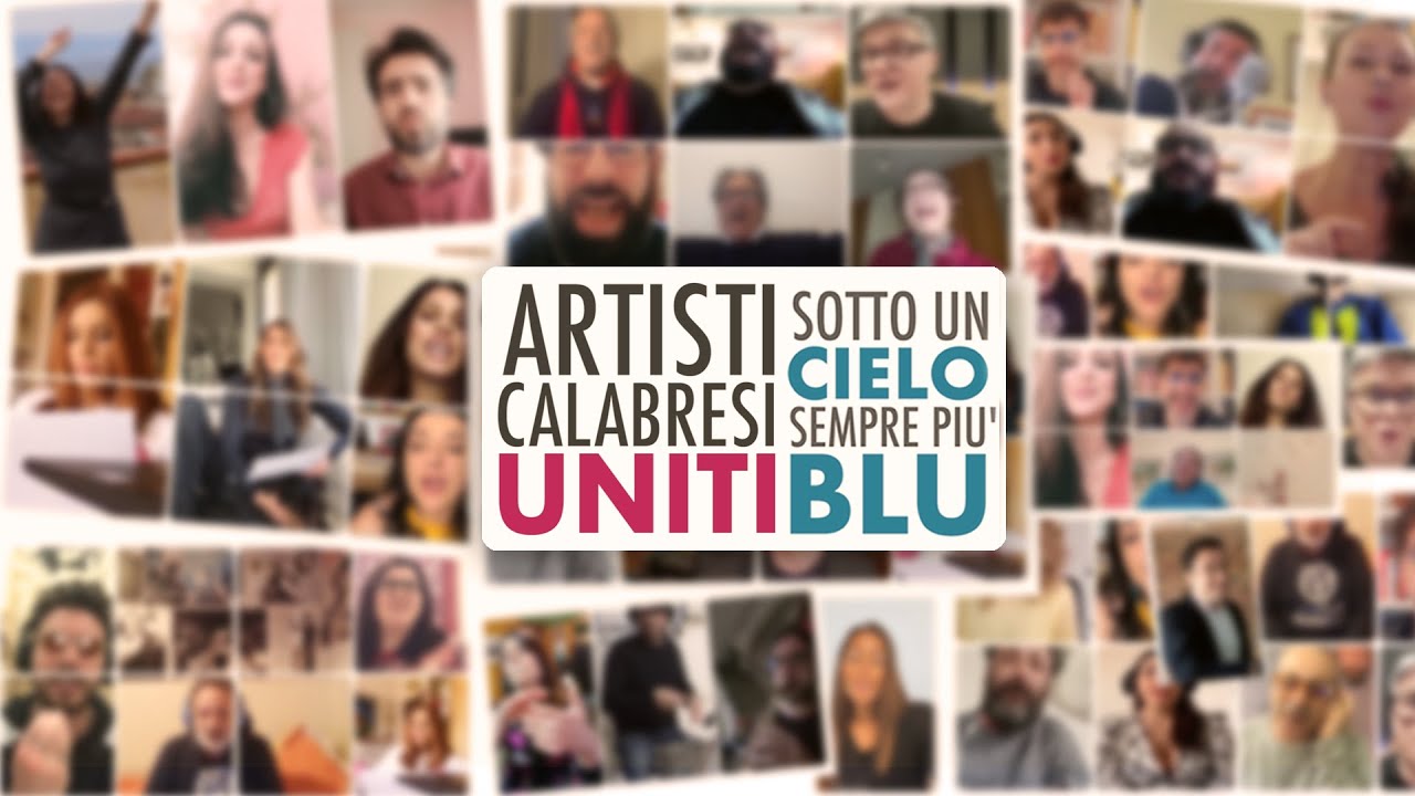 ARTISTI CALABRESI UNITI SOTTO UN CIELO.  SEMPRE PIU' BLU. (COVER RINO GAETANO) #covid-19