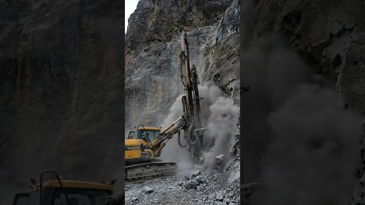 😱 Construction of 🛣️ Tunnel through 🏔️ mountain #satisfying #construction #engineering #timelapse