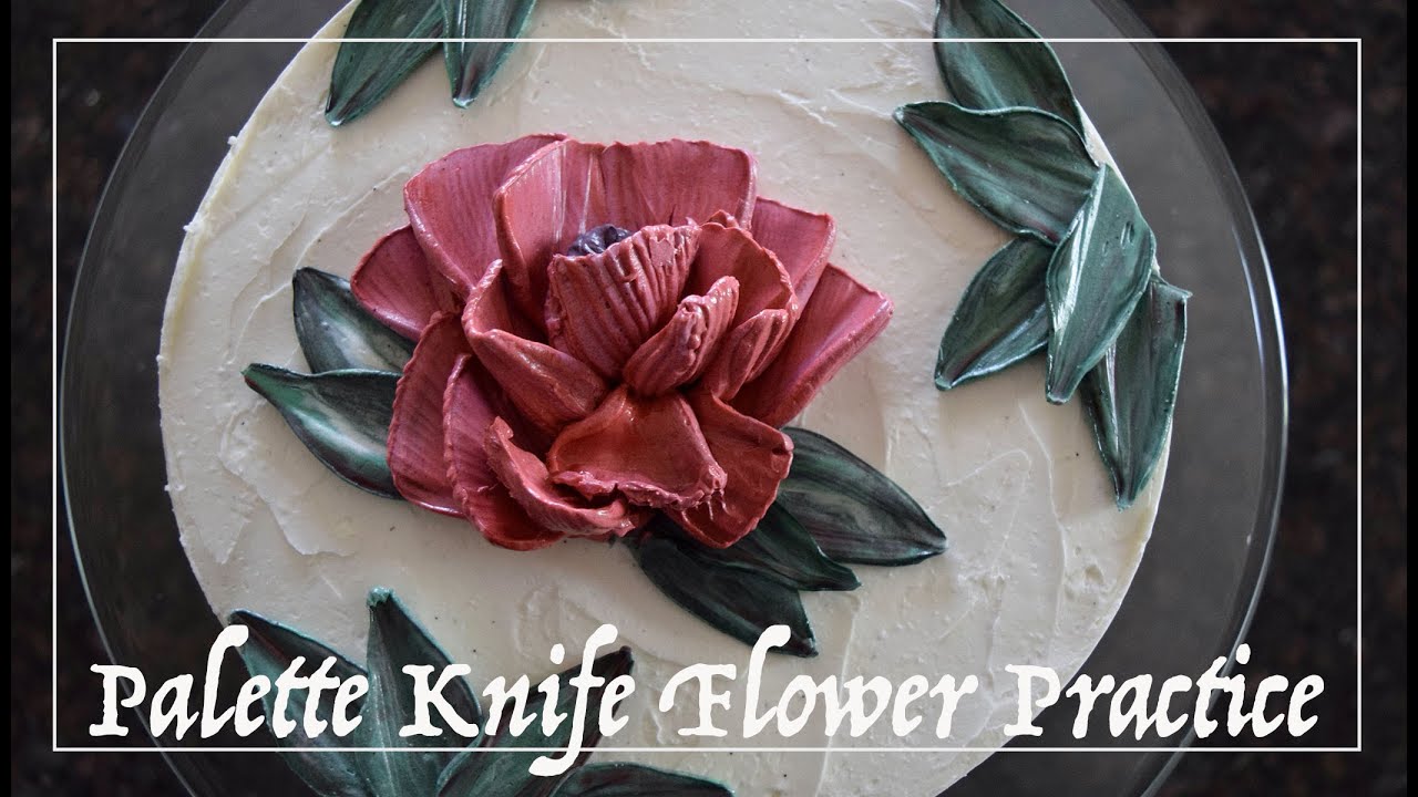 Palette Knife Buttercream Flower Practice | Pink Buttercream Flower Tutorial