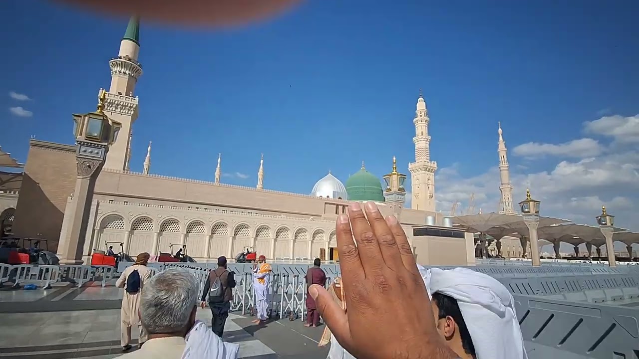 زیارت روضہ رسول اللہ صلى الله عليه وسلم. سبز گند حضرہ