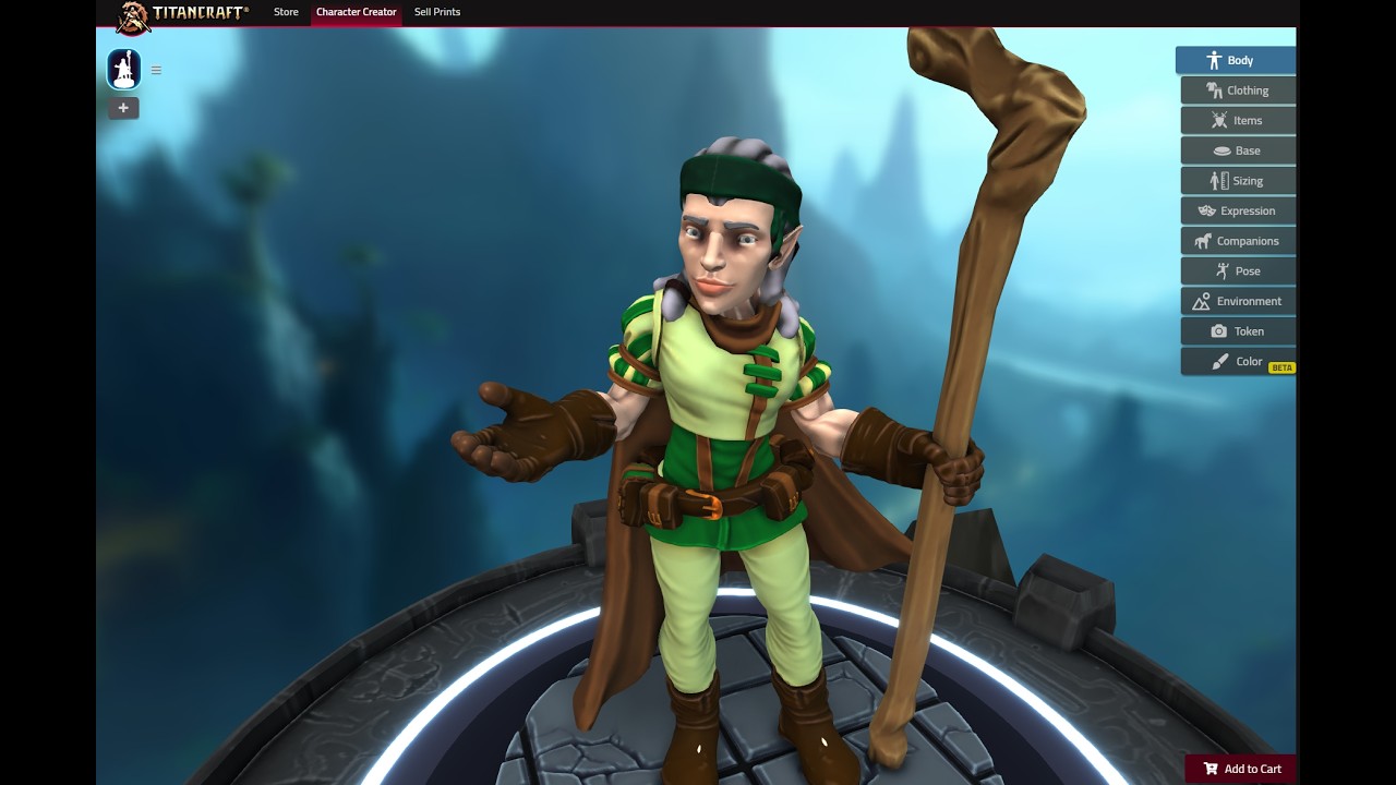 Building a Rock Gnome Female Wizard Miniature in TitanCraft (D&D Character)