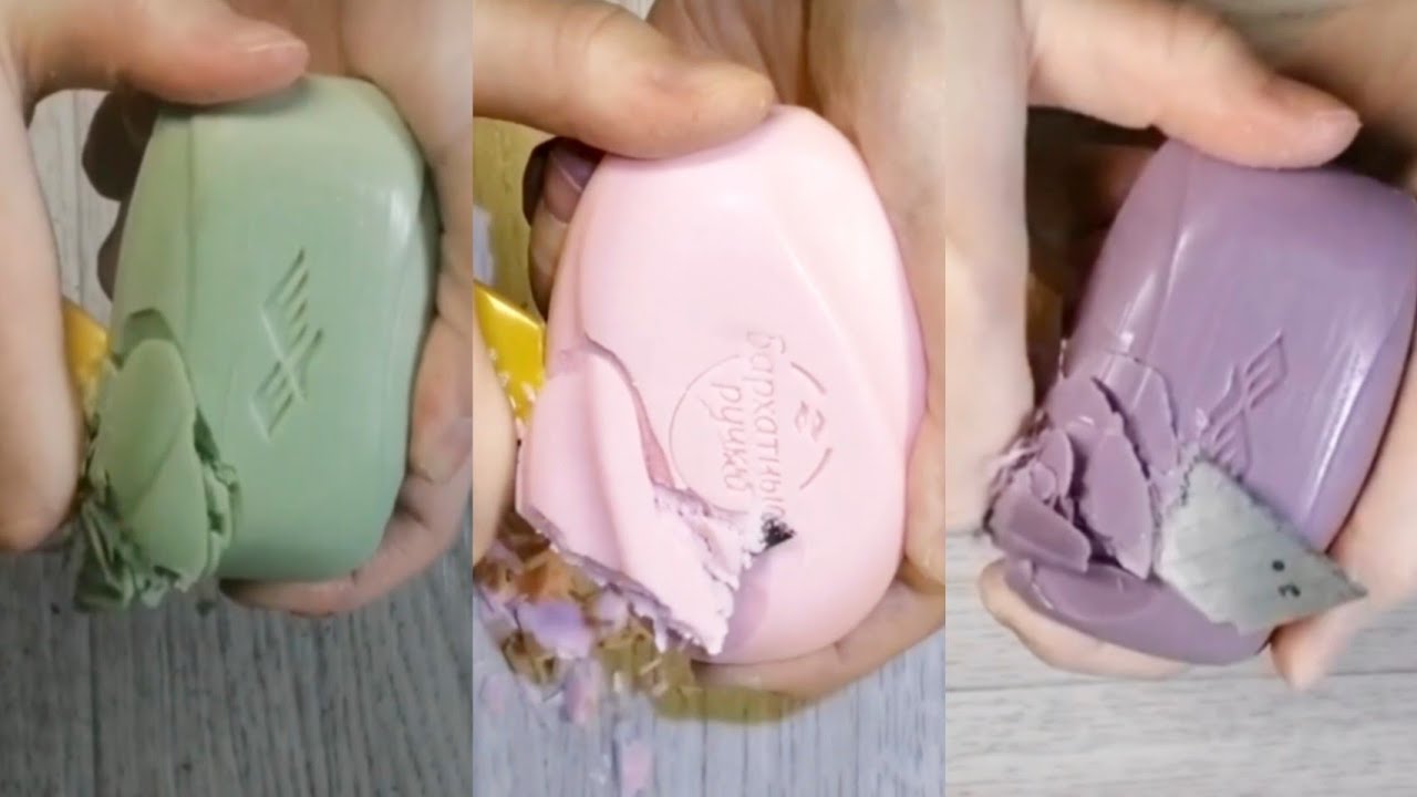 Dry Soaps Cut In Big Chunks Asmr 🧼 #oddlysatisfying #asmrsoap #relaxing 
