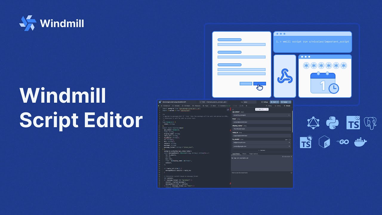 Windmill.dev Demo — Редактор скриптов