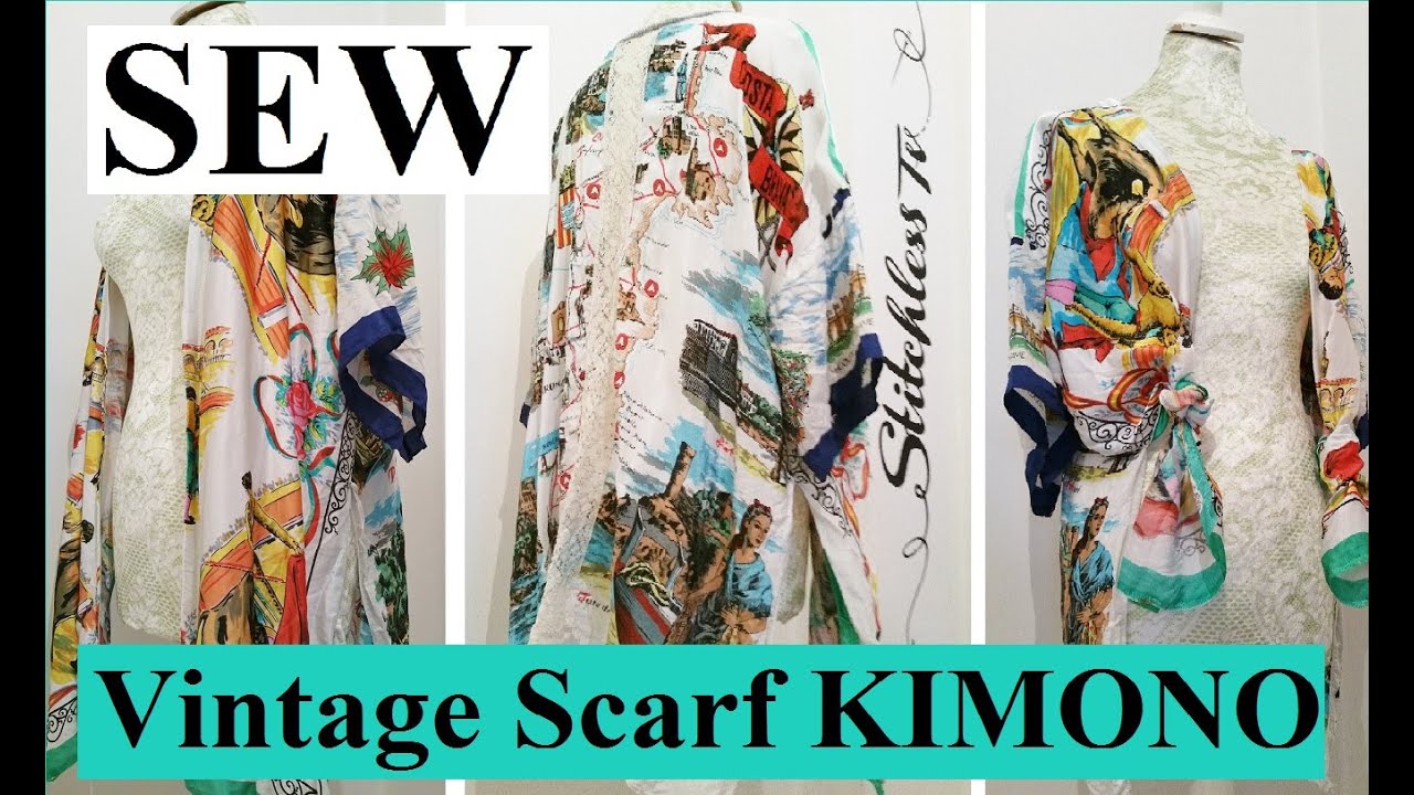 DIY Vintage Scarf Kimono