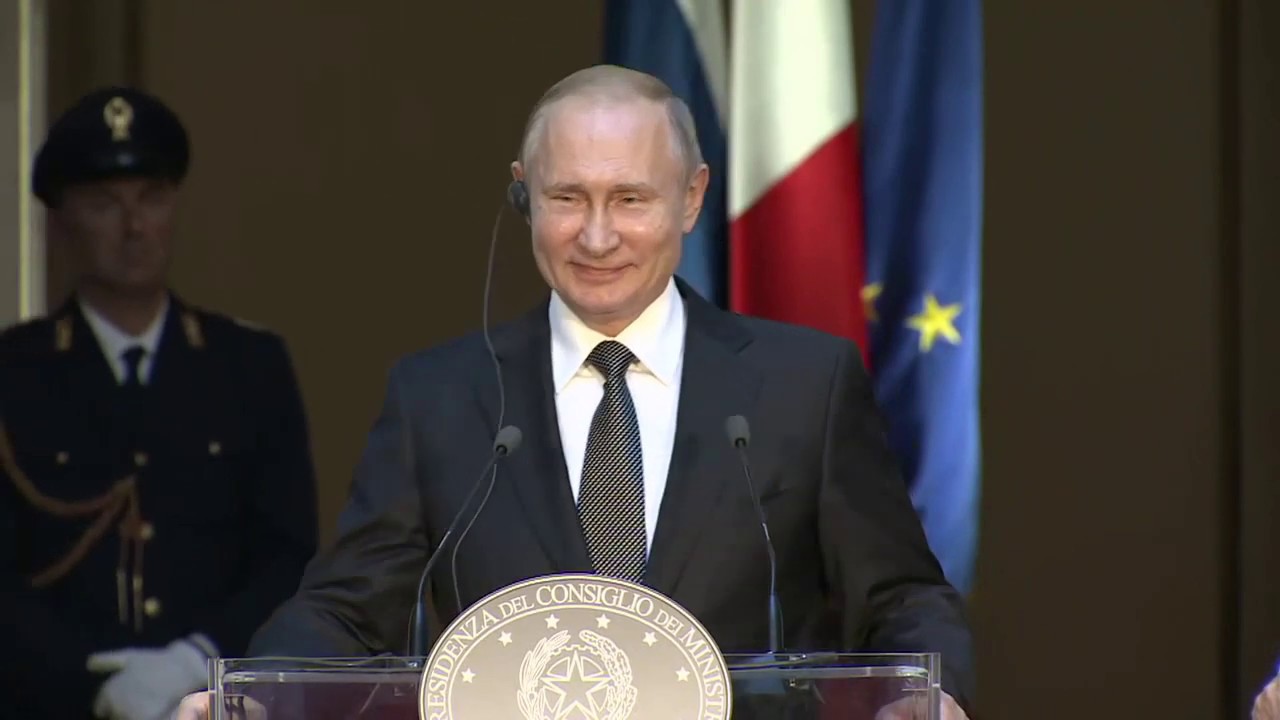 Совместная пресс конференция Путина с премьер министром Италии Джузеппе Конте