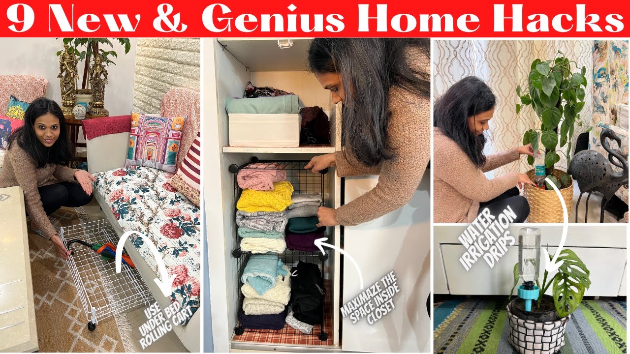 9 NEW & GENIUS Home Hacks for you all in HINDI | Huge Giveaway By White Mulberry | Organizopedia