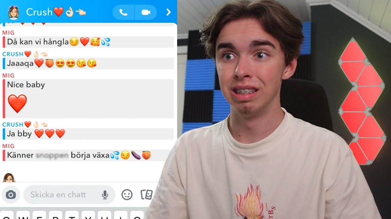 Ber&auml;ttar f&ouml;r min CRUSH att jag...😨 *Reagerar Video*