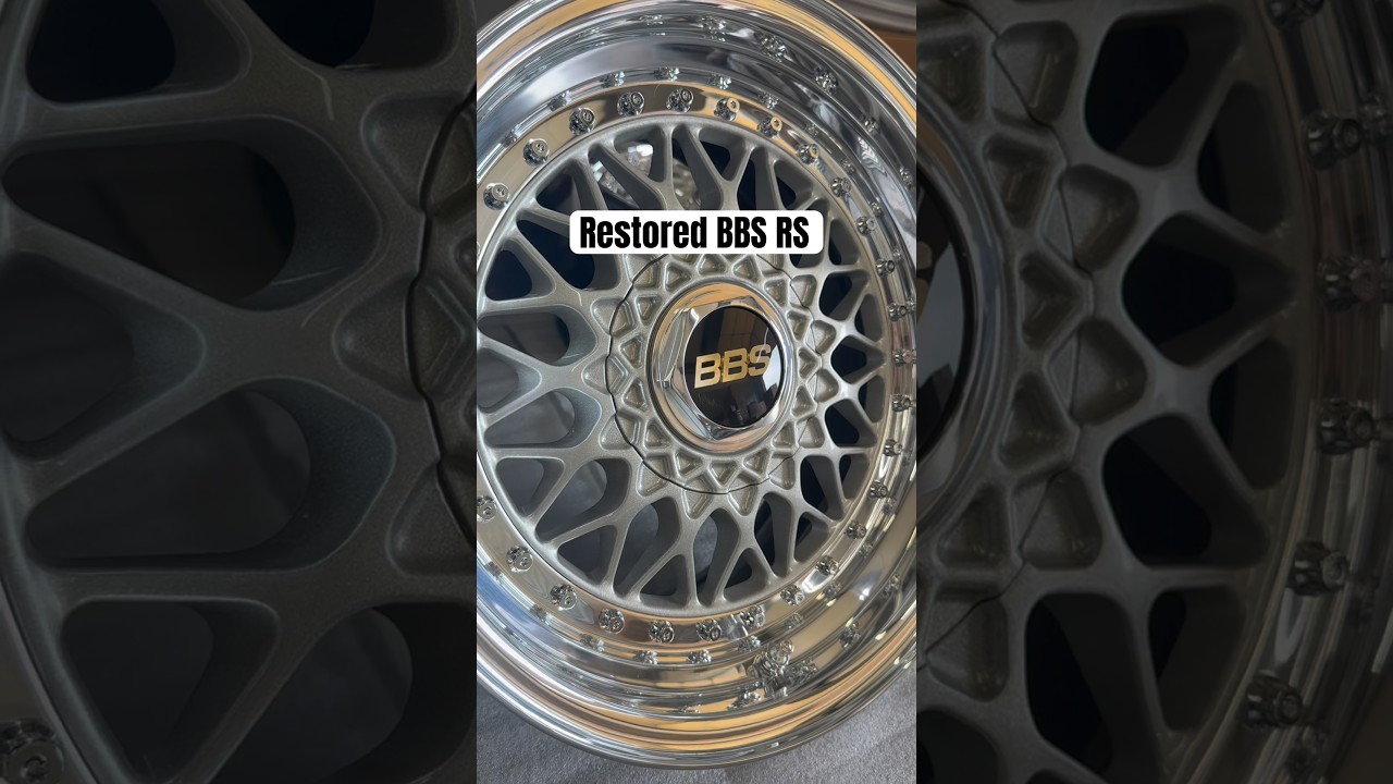 Восстановленные диски BBS RS: серебристые лицевые панели/вафли, черные обода, полированные диски ...