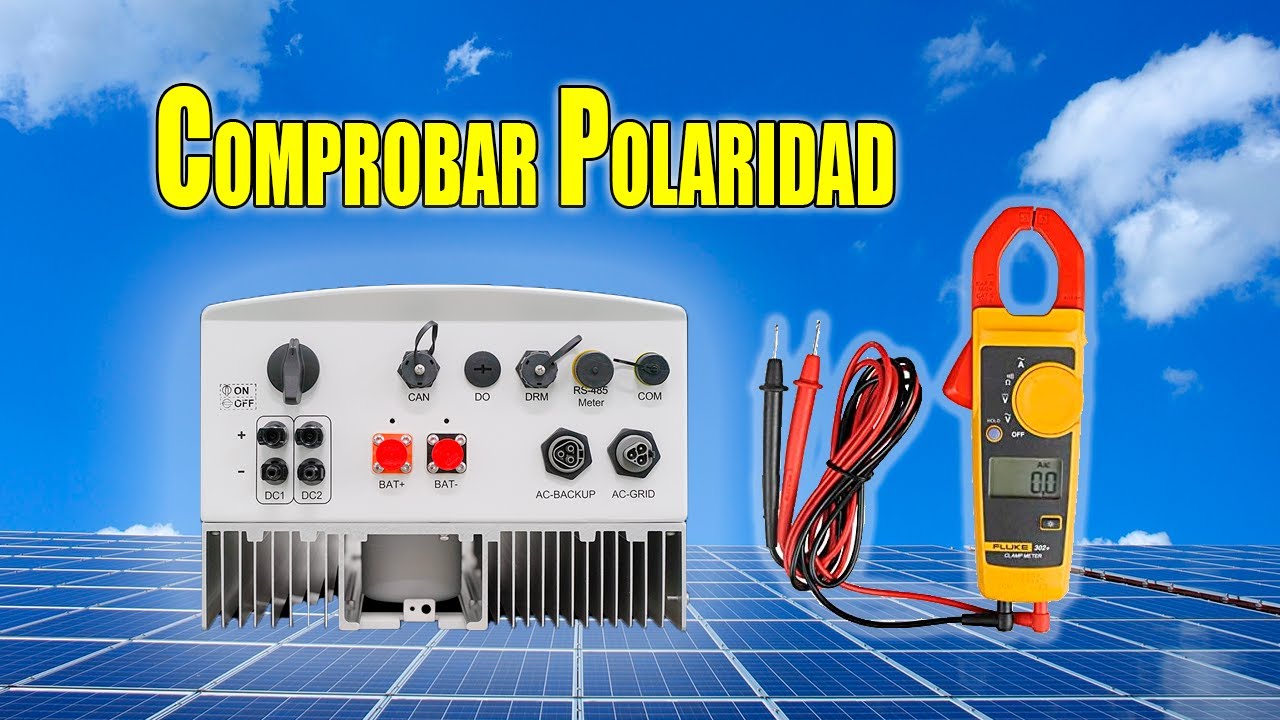 Comprobar la polaridad de paneles solares o baterías.