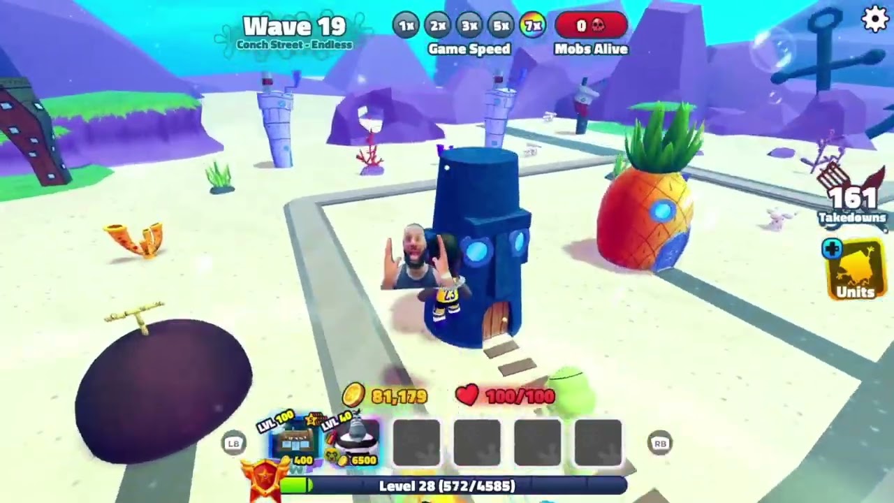 Sticky  fins showcase in SpongeBob tower defense #roblox #sbtd #spobgebob # SpongeBobtd