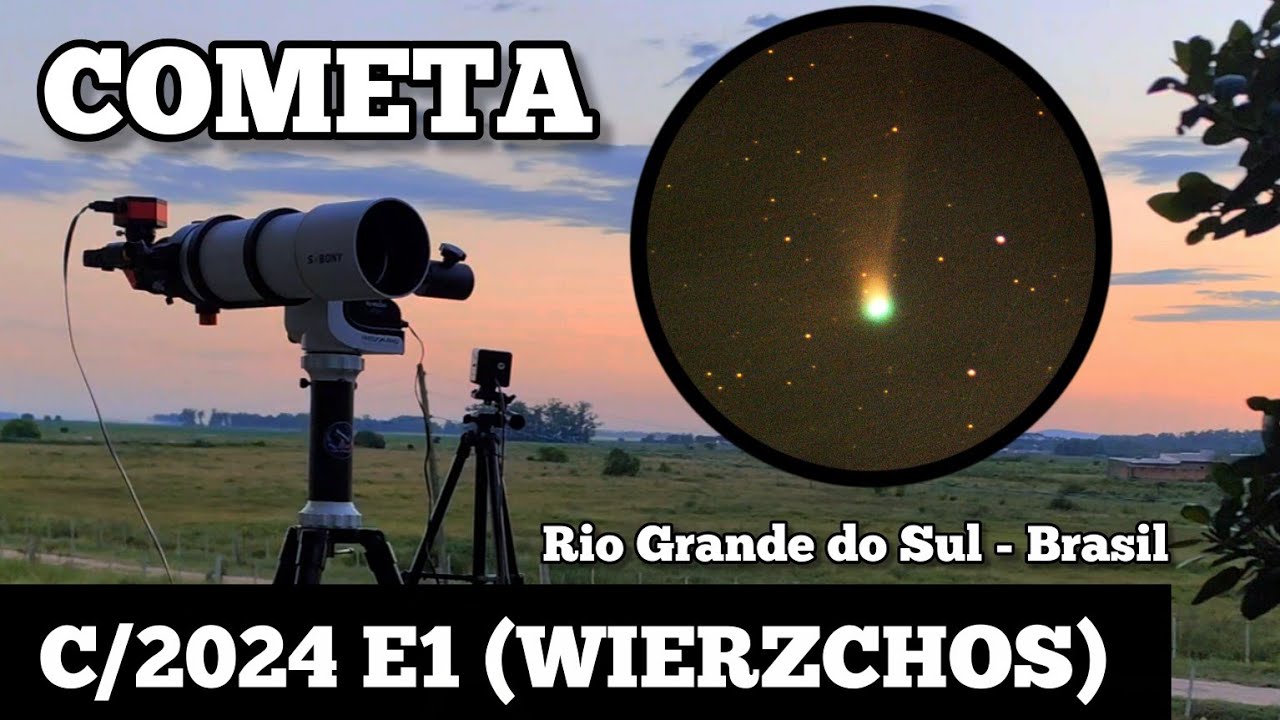 CONSEGUI! FILMEI O COMETA C/2024 E1 (WIERZCHOS) COM TELESCÓPIO 