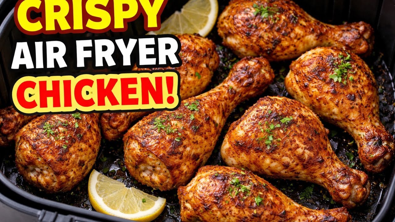 👉 Курица в аэрогриле за 10 минут — невероятно хрустящая 🔥 Не пропустите последний шаг!
