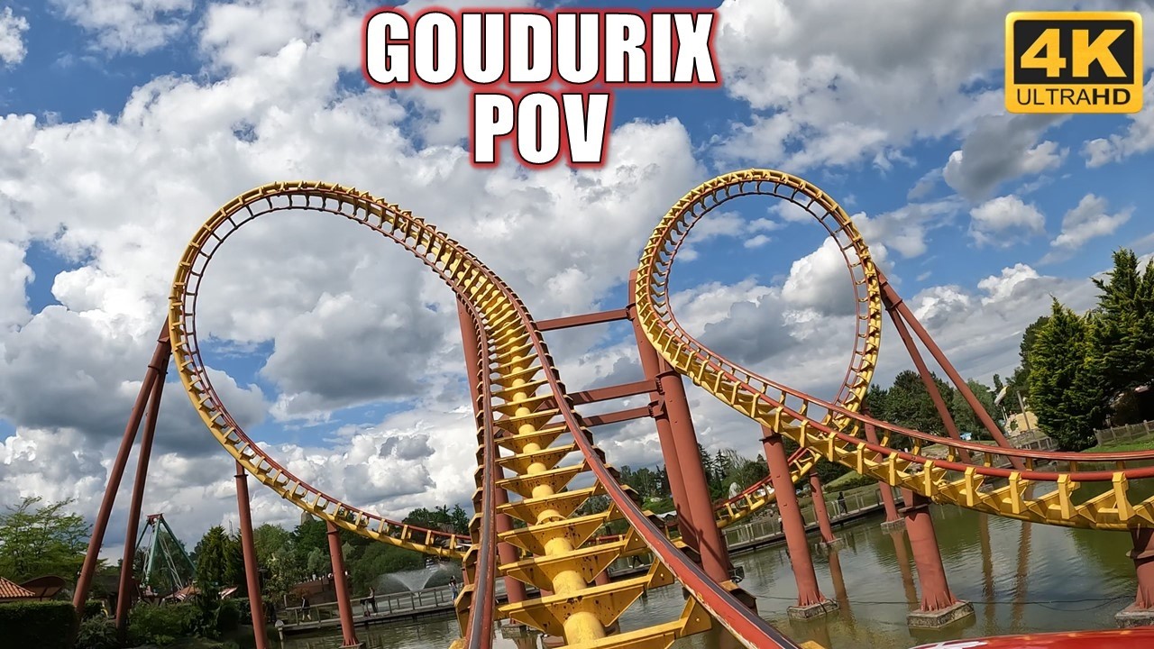 Goudurix POV (Front Row, 4K 60FPS), Parc Asterix Vekoma Looping Coaster | Non-Copyright
