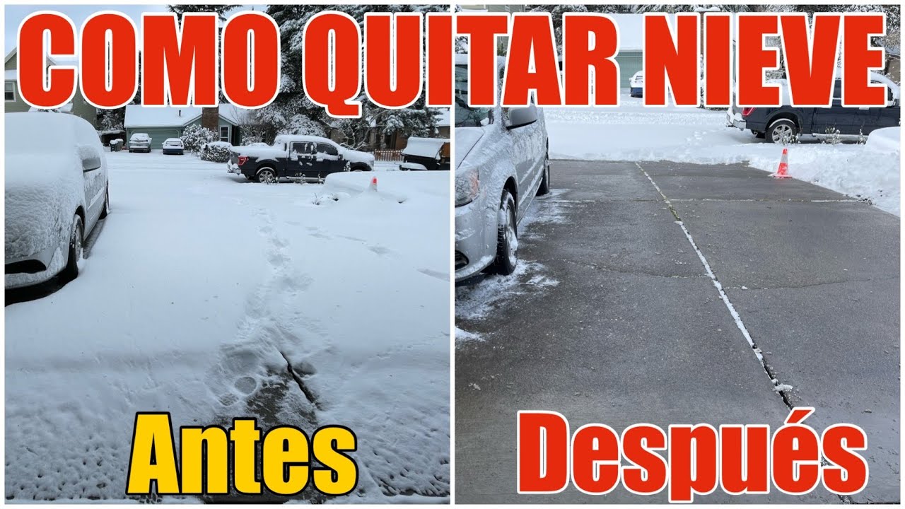 Como Quitar La Nieve Del Driveway y Walkway Con 3 Herramientas Básicas Sin Dañar el Concreto DIY