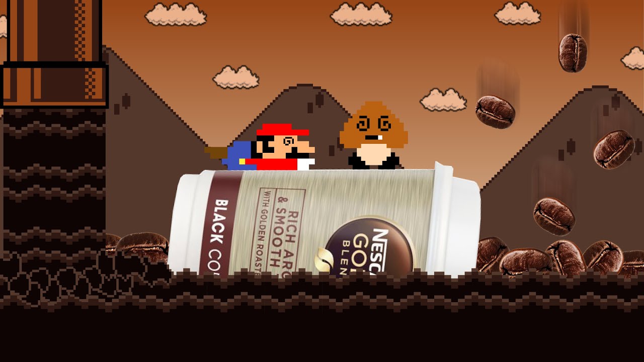 Cat Mario : Super Mario Bros, but Trapped in Floor Nescafe GOLD