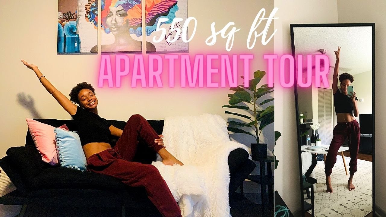 SMALL ONE BEDROOM APARTMENT TOUR - graduate student living on a budget