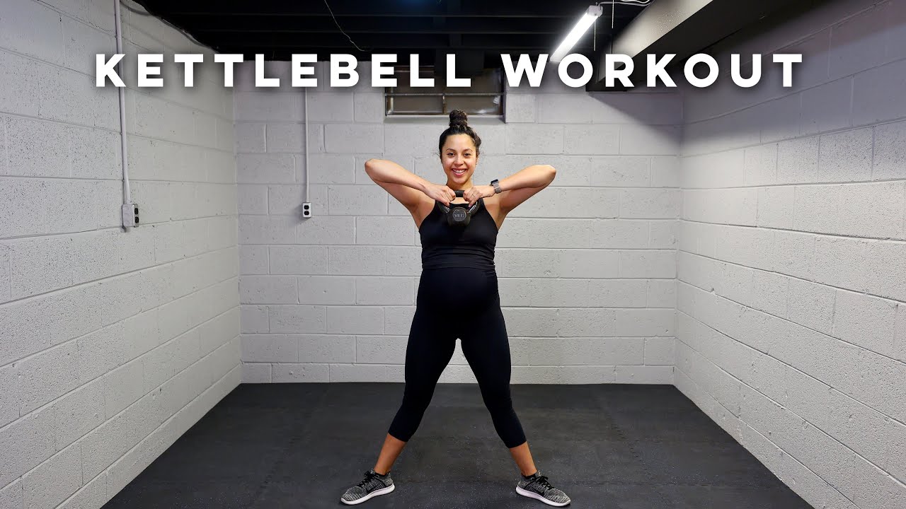 15 Minute Full Body Kettlebell Workout (3rd Trimester) - Move with Char