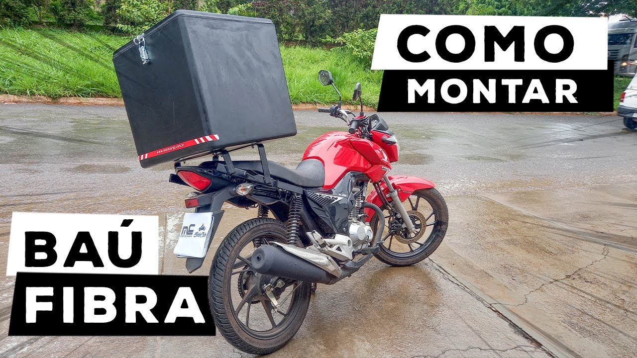 COMO montar seu BAÚ fibra traseiro para MOTO no suporte e onde comprar o seu!