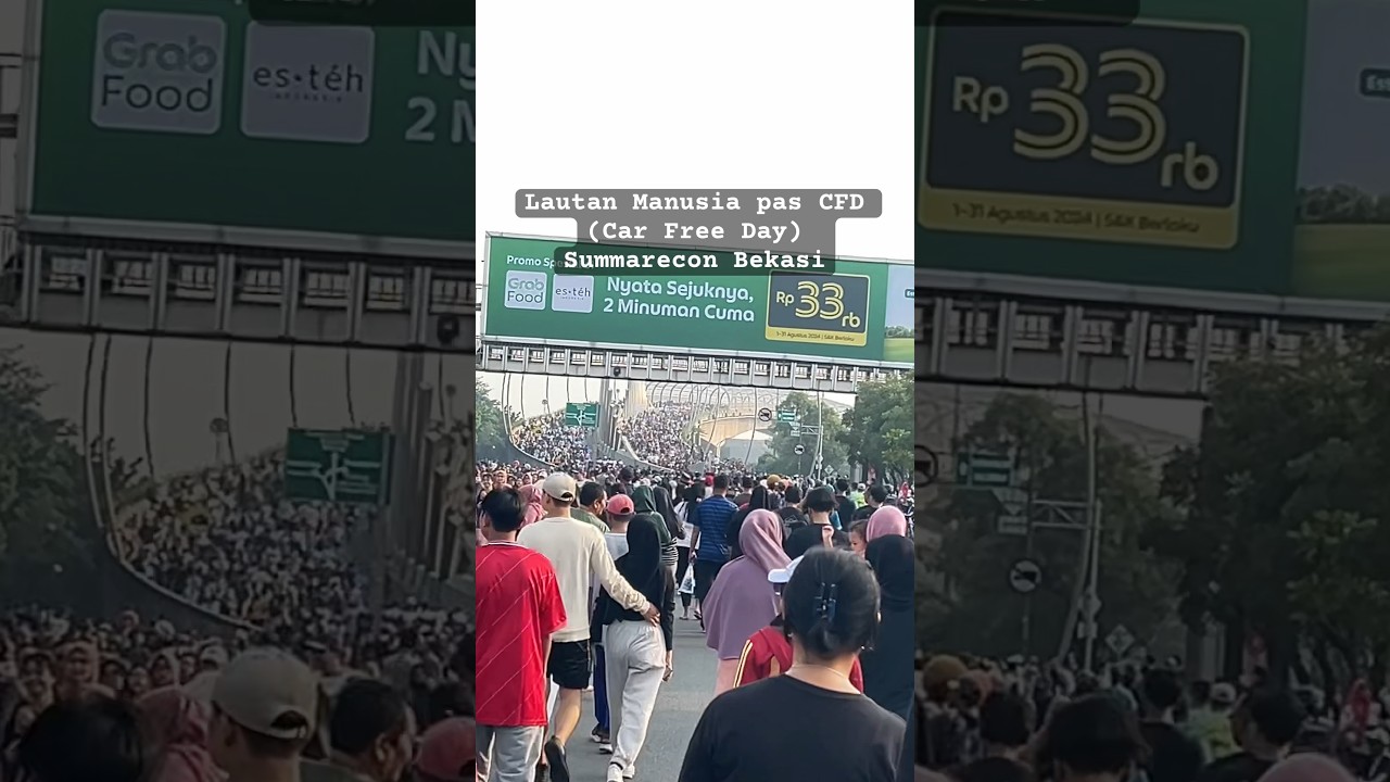 Keramaian CFD (Car Free Day) di Summarecon Bekasi #cfd #carfreeday