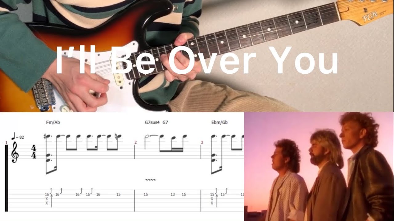 TOTO - I&rsquo;ll Be Over You (guitar solo cover with tabs & chords)