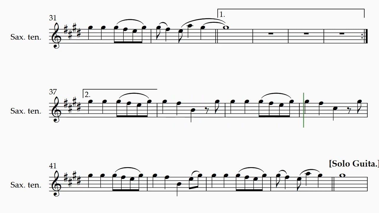 SANTO ESPÍRITO(Holy Spirit) - Renascer Praise [PARTITURA(sheet music) para Sax Tenor]👇PARTITURA PDF👇