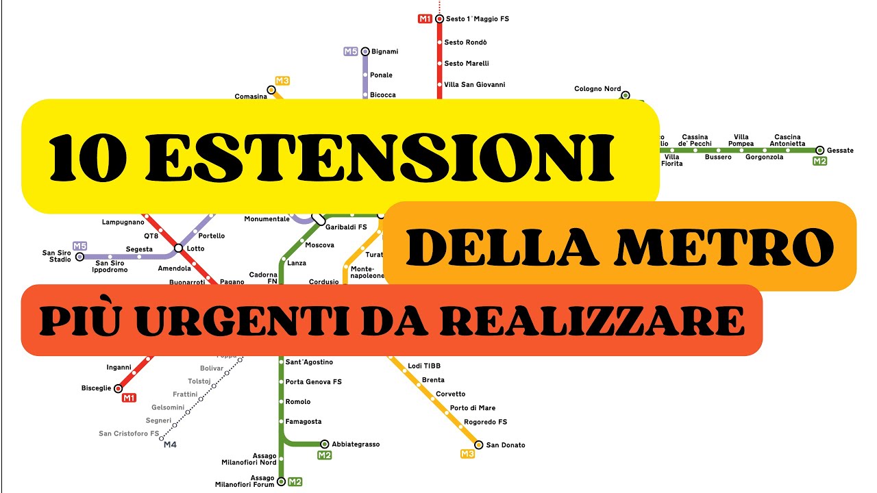 Le 10 estensioni della metropolitana di Milano più urgenti da realizzare