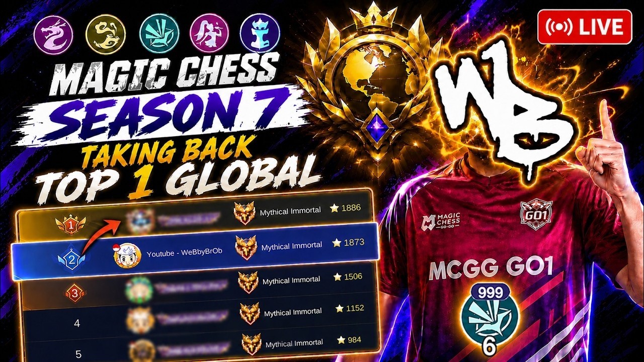 TESTING TOP GLOBAL BUILDS + RANK 1 PUSH [CAM/MIC ON] - SEASON 7 Magic Chess GO GO