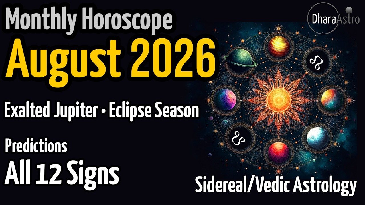 August 2026 Horoscope - All 12 Signs, Eclipse Season and Exalted Jupiter + Saturn Retrograde