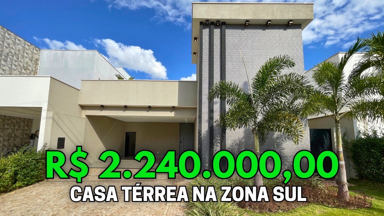 CASA TÉRREA MODERNA EM CONDOMÍNIO COMPLETO ZONA SUL UBERLÂNDIA