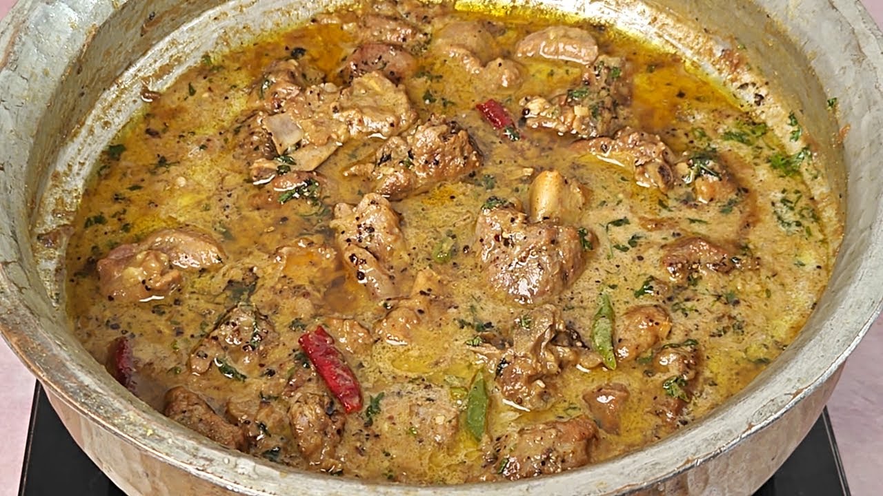 Mutton Malai Kalimirch | Restaurant Style Mutton Malai Gravey | Kalimirch Malai Mutton