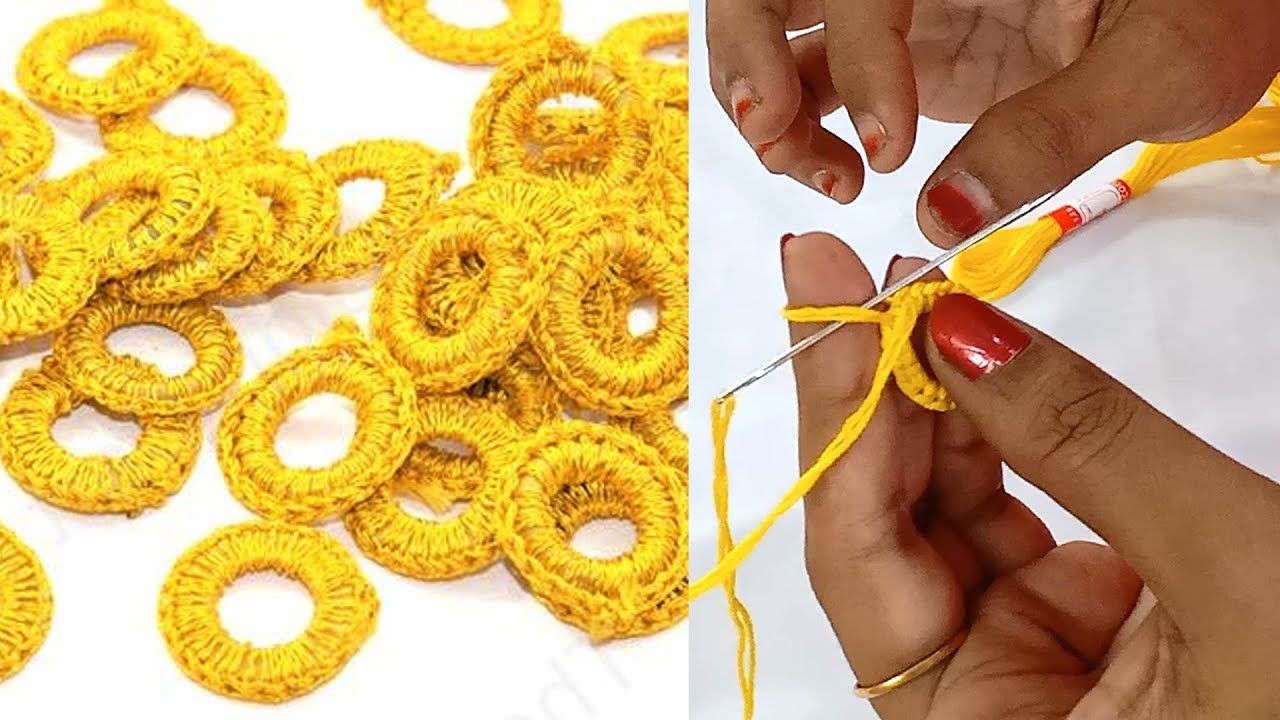 handmade embroidery mirror ring | aari embroidery mirror ring | diy | #240