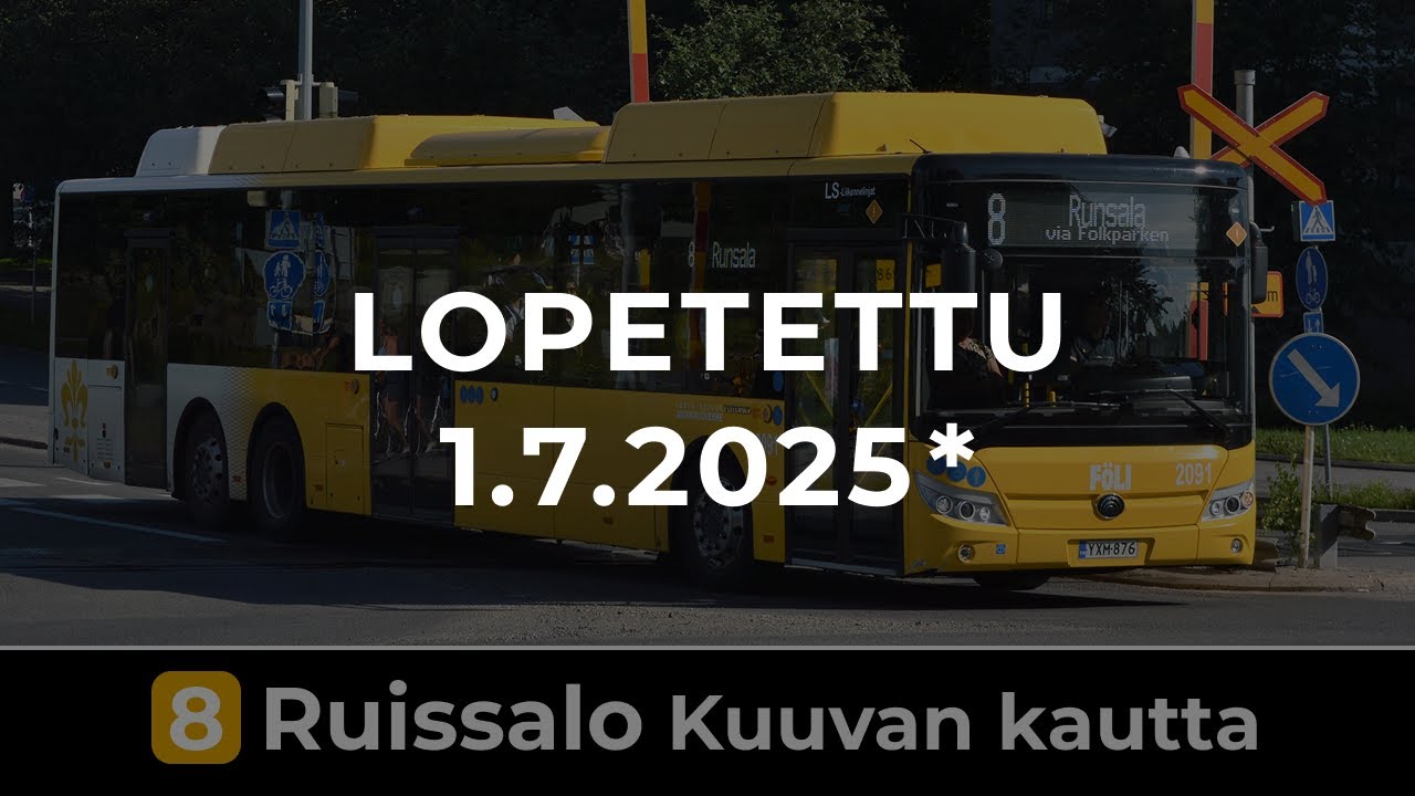 Turku Föli Linja 8: Kauppatori - Ruissalo (Kuuvan Kautta)