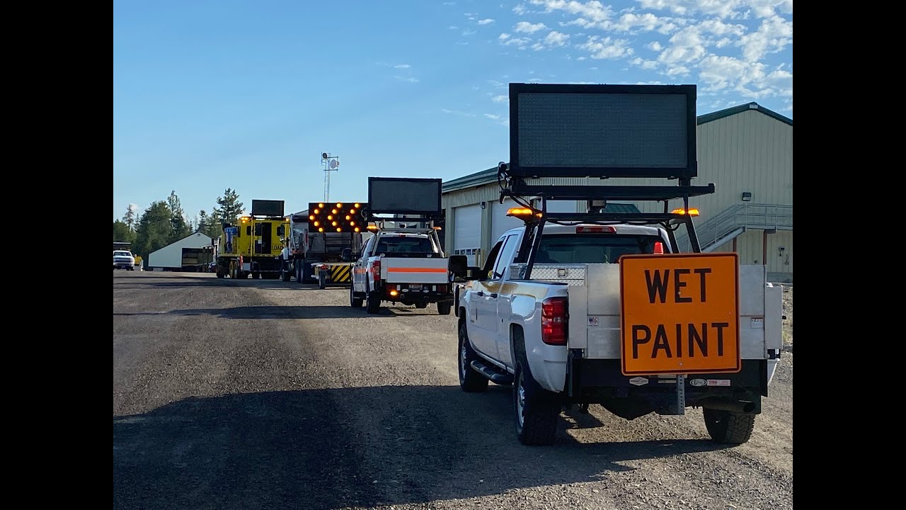 Summer striping crews at work