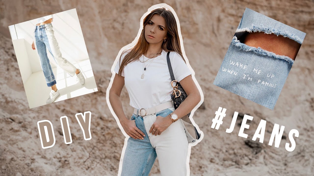 DIY: PRZERABIAM STARE, JEANSOWE UBRANIA  - wybielamy jeansy! | CheersMyHeels