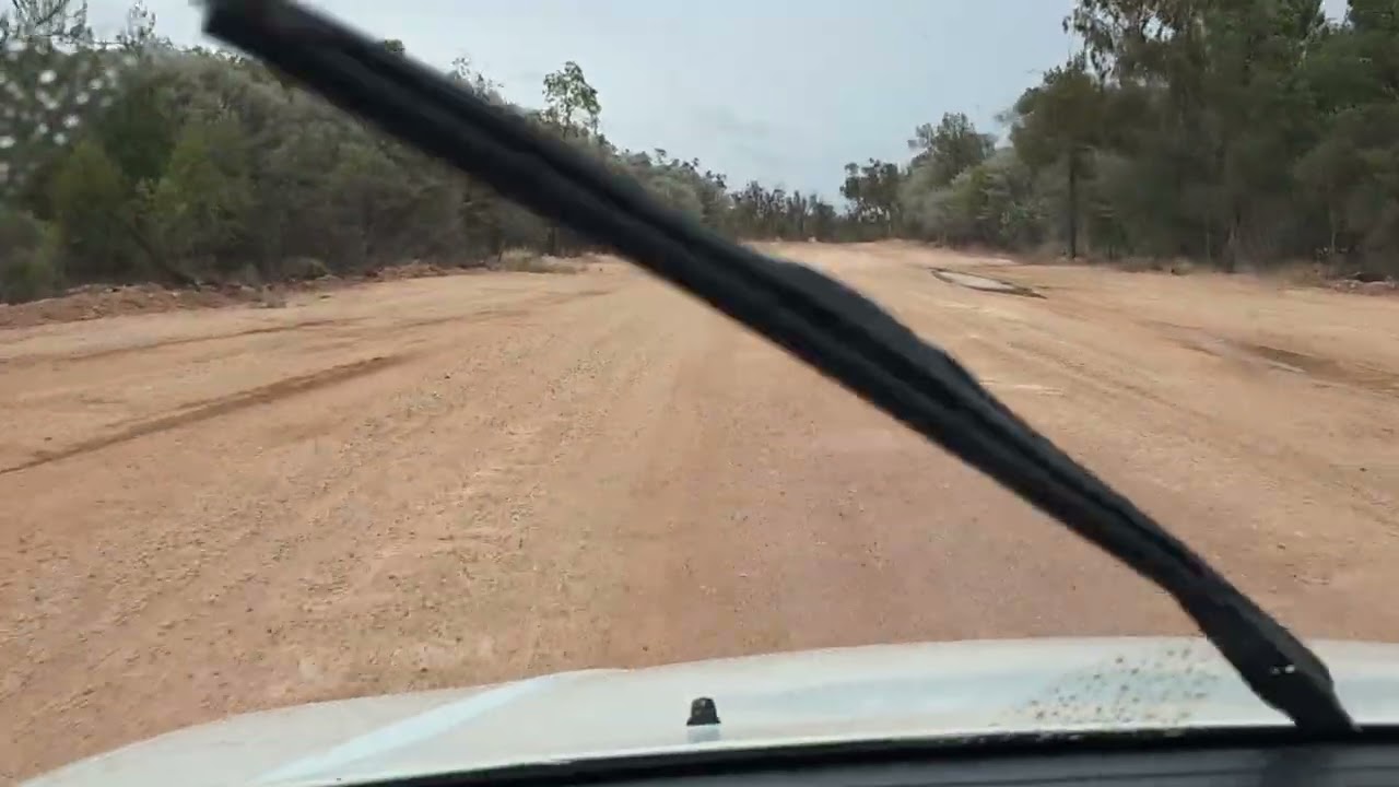 DRIVING THROUGH THE OPAL FIELDS AT GRAWIN.