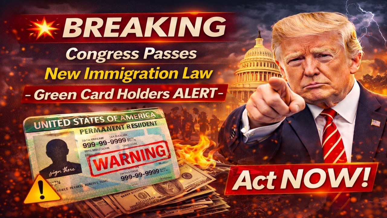 💥 BREAKING Congress Passes New Immigration Law – Green Card Holders ALERT – Act NOW!