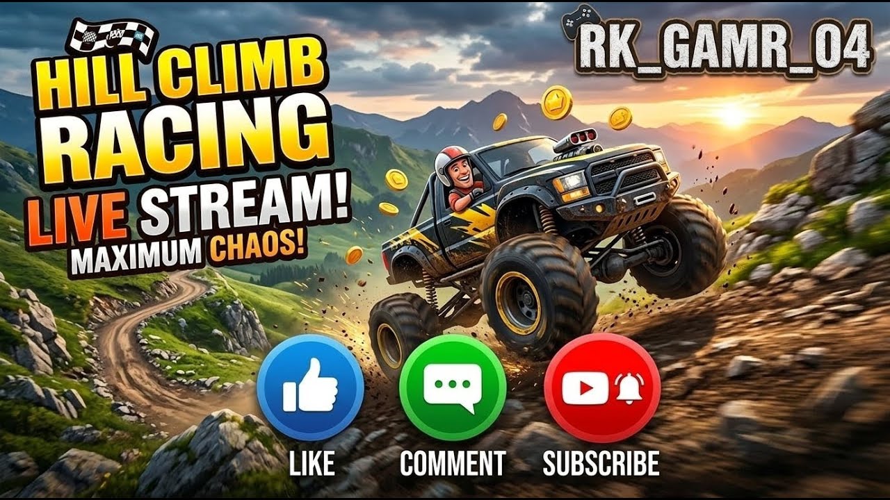 Hill climb racing game live 🔴 || Meximam ches 🤟🎮 || RK_GAMR_04