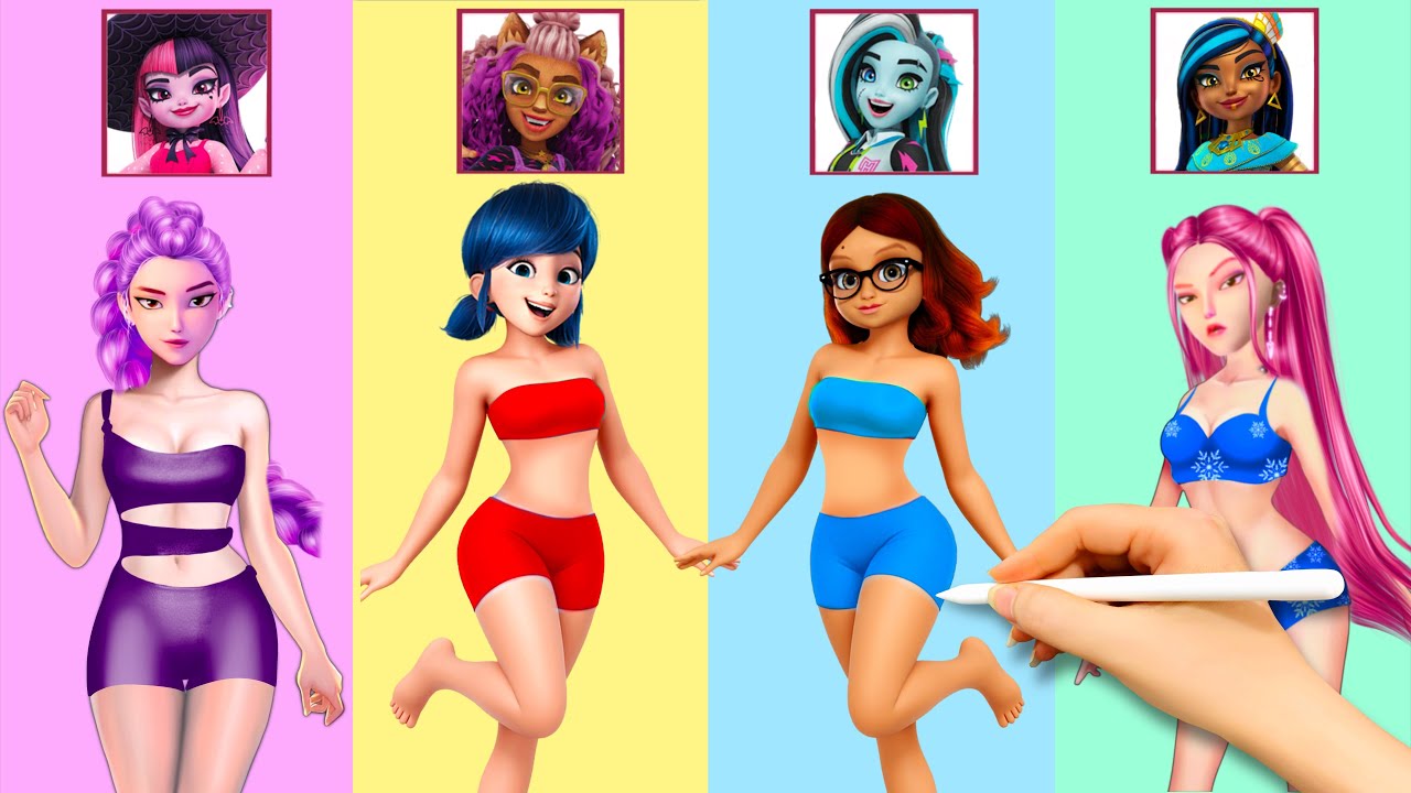 Эпическое преображение Monster High G3 для Леди Баг, Руми, Хлои и Миры!