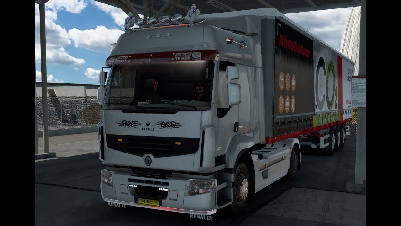 Ets2 1.55 | Renault Premium DXi460 Truck delivering + wheelcam (F) (E)