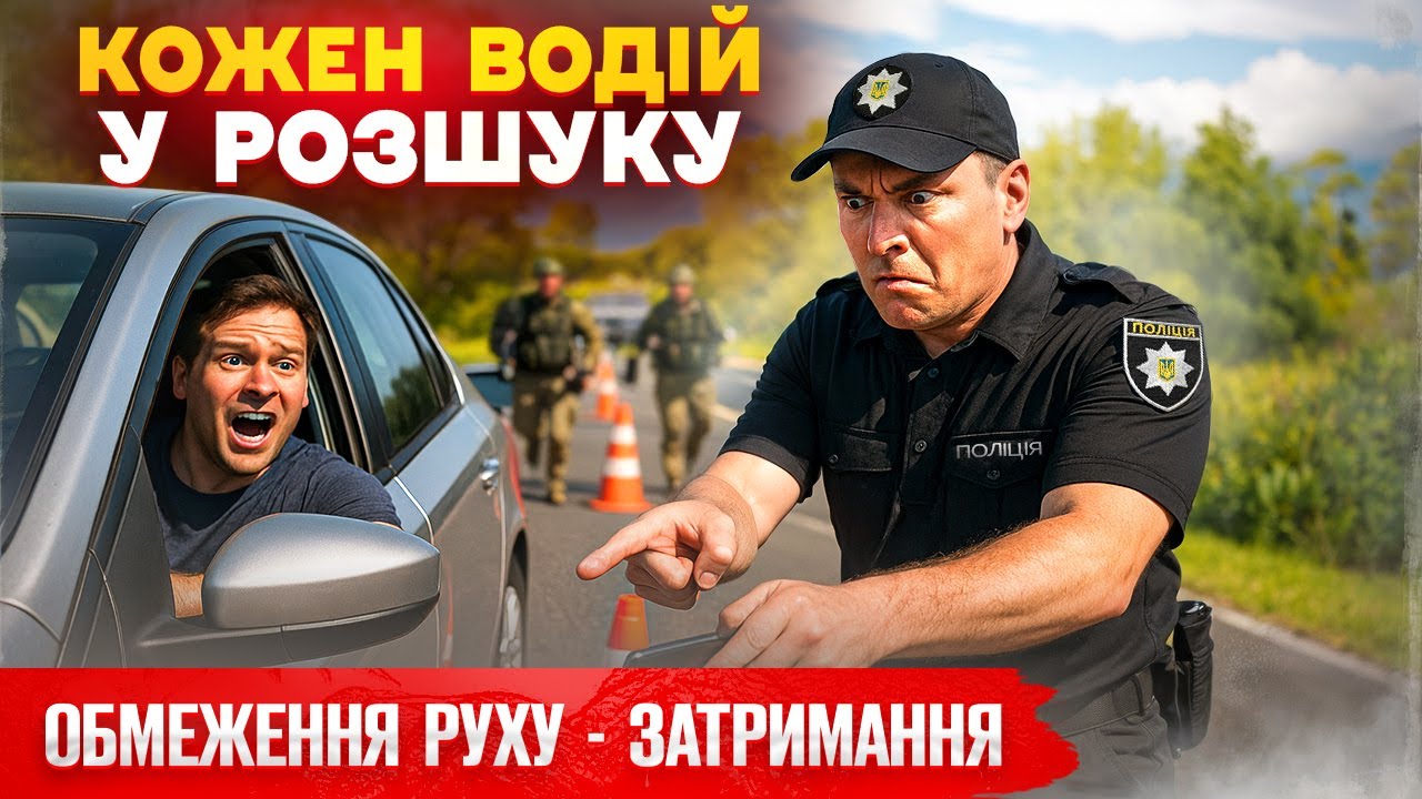 🛑 Кожен водій у розшуку! Поліція затримує і везе в ТЦК!