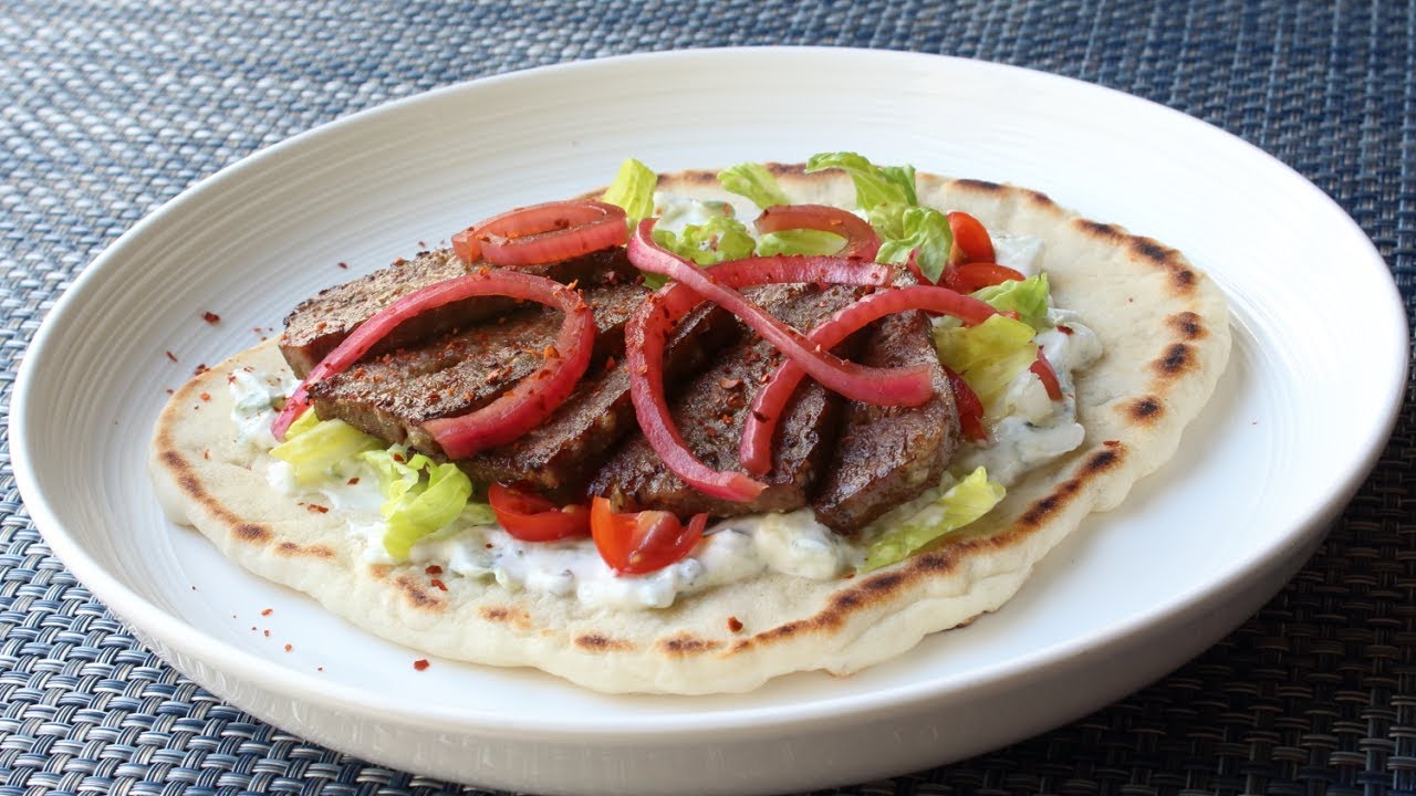 American Gyros - How to Make a Gyros Sandwich - Lamb & Beef 