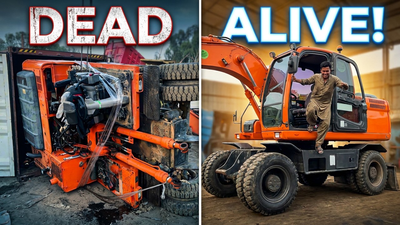 Cheap Excavator from China Restored in a Local Workshop Pakistan | Complete Rebuild
