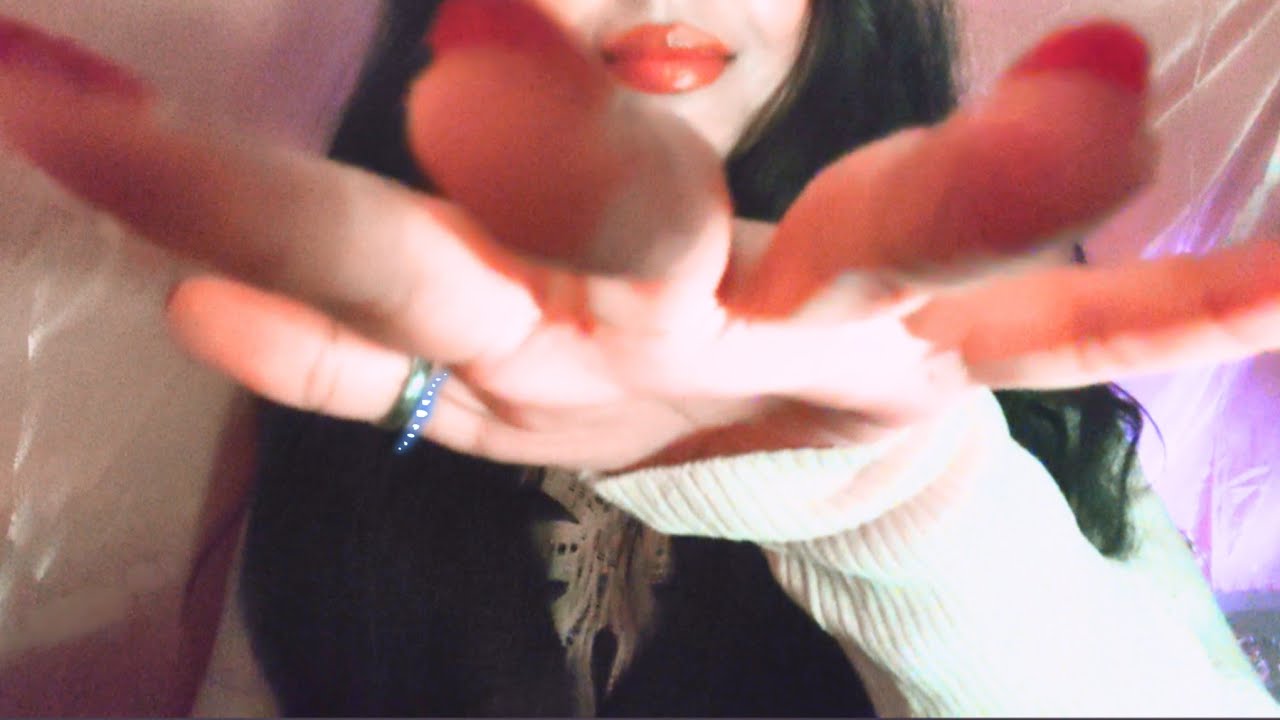 ASMR Very Slow Hand Movements ♡ Affirmations for Anxiety & Sleep 🌧️( Rain sounds)
