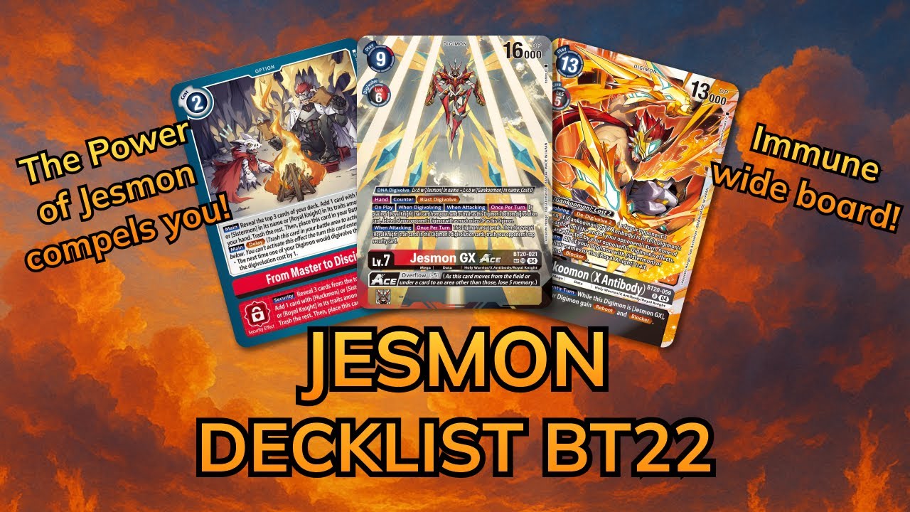 [DIGIMON TCG2020] JESMON BT-22 Gameplay + Decklist - Master and disciple vs meta!