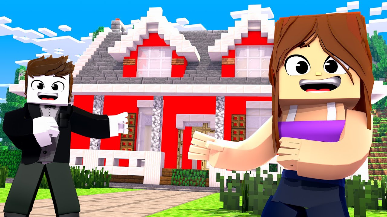 MOSTRANDO NOSSA NOVA MANSÃO NO MINECRAFT