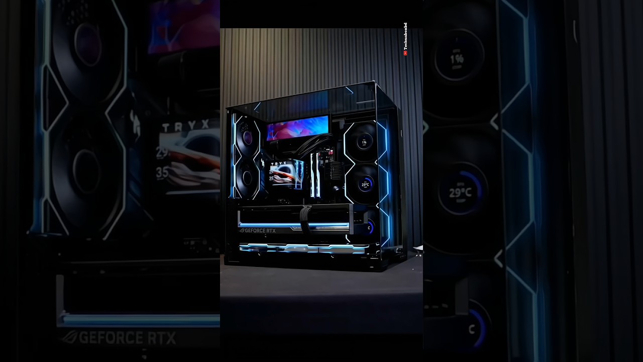 Clean & Cold🫅Gaming PC Build🙆RTX 5080 With Ryzen 7 9800X3D🌍#pcbuild #gaming #rtx #amd