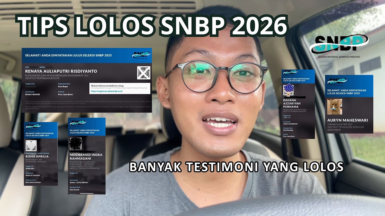 Tips LOLOS SNBP 2026, Bukan Sekedar Nilai Rapor Doang!